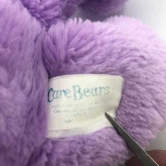Care Bears Share Bear Purple Plush Lollipop Tummy Stuffed Animal 2002 TCFC 12" - Picture 10 of 12